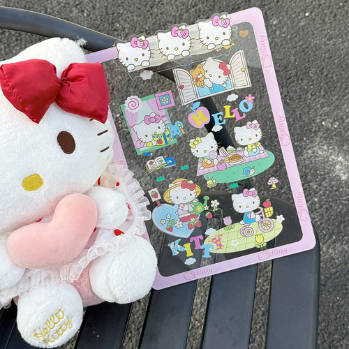 文具夹板作业写字试卷垫板高颜值文件书hellokitty可爱透明亚克力