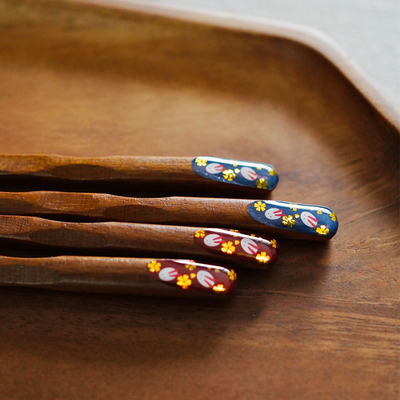 早上好商店|日式小兔铁木筷尖头筷家用筷子