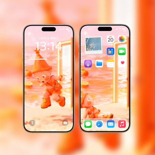 橙子海星星人手机壁纸 | 动态苹果安卓锁屏壁纸 | 电脑平板壁纸