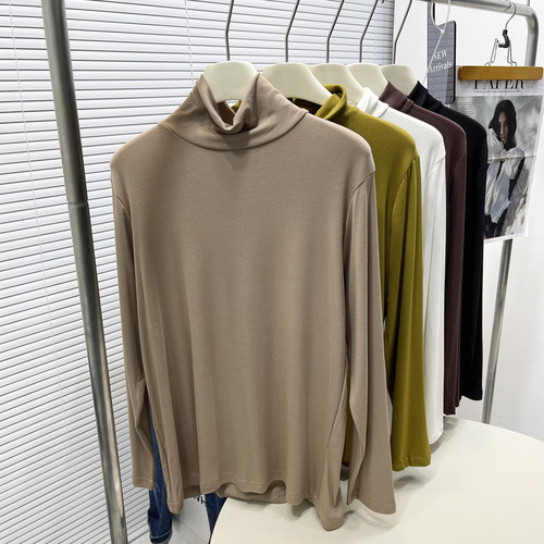 胖mm高领打底衫薄款内搭