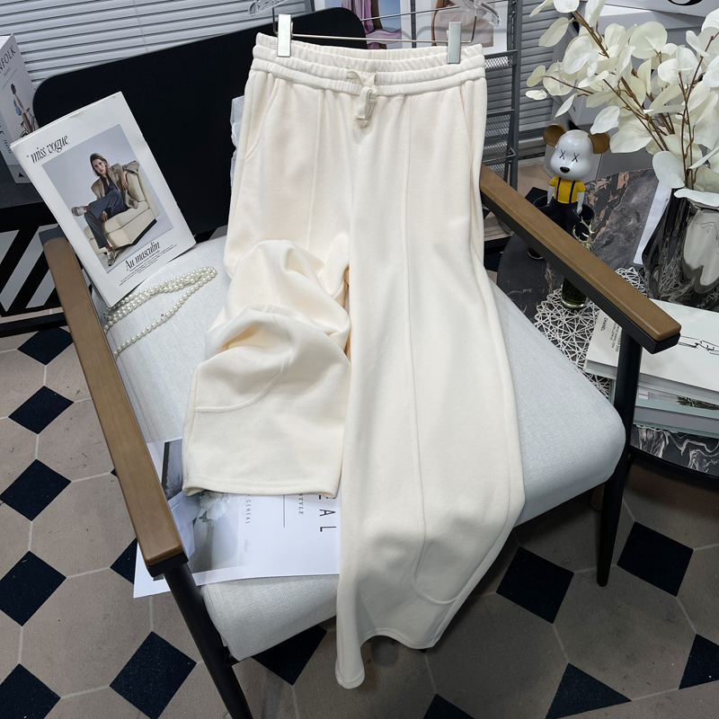 胡子叔大码女装直筒卫裤