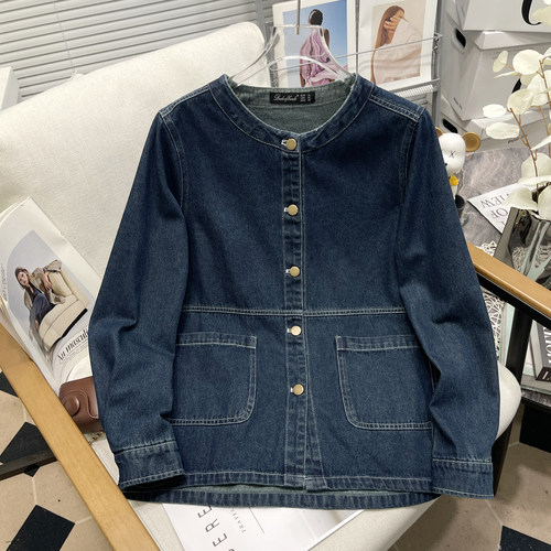大码女装秋季新款牛仔外套女