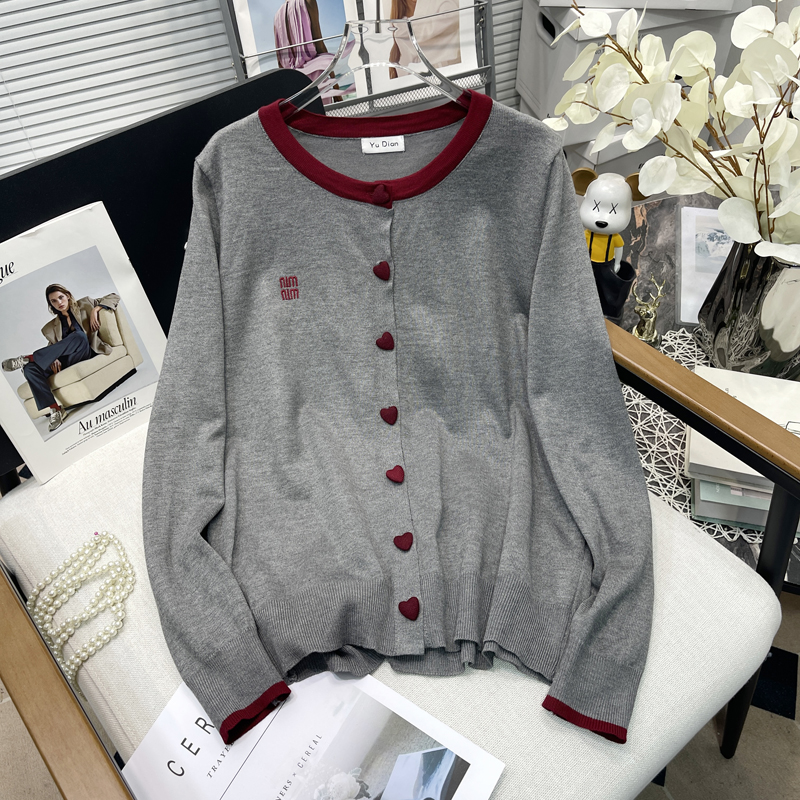 大码女2025春季新款长袖针织毛衣