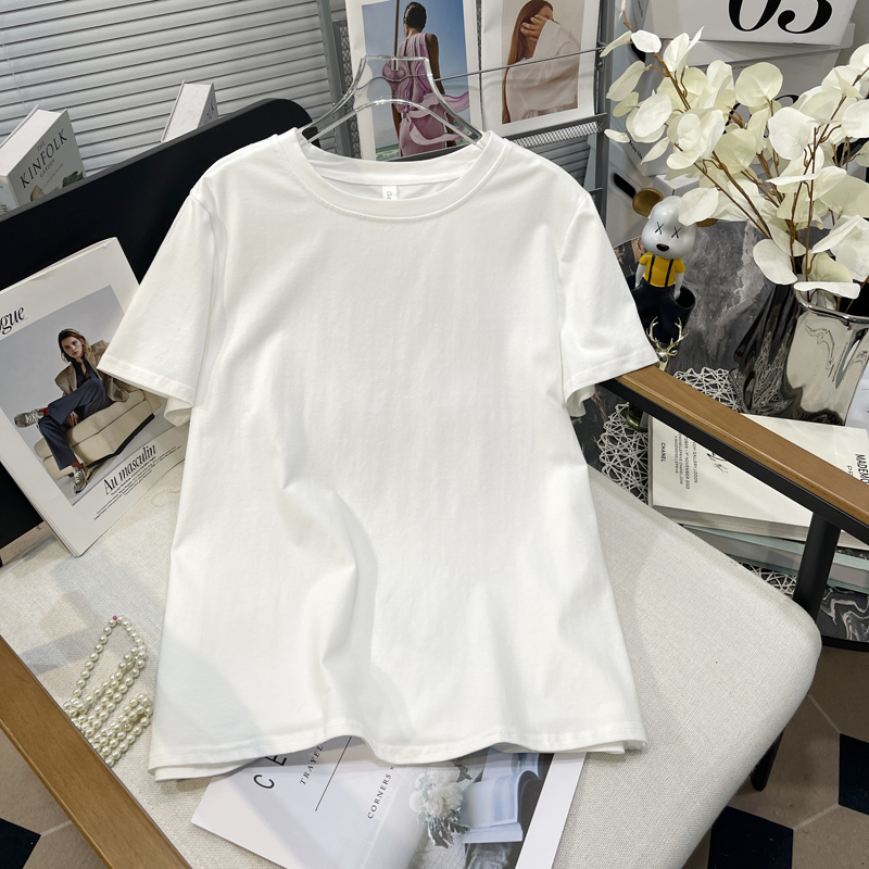 大码女装2025夏季新款正肩T恤女