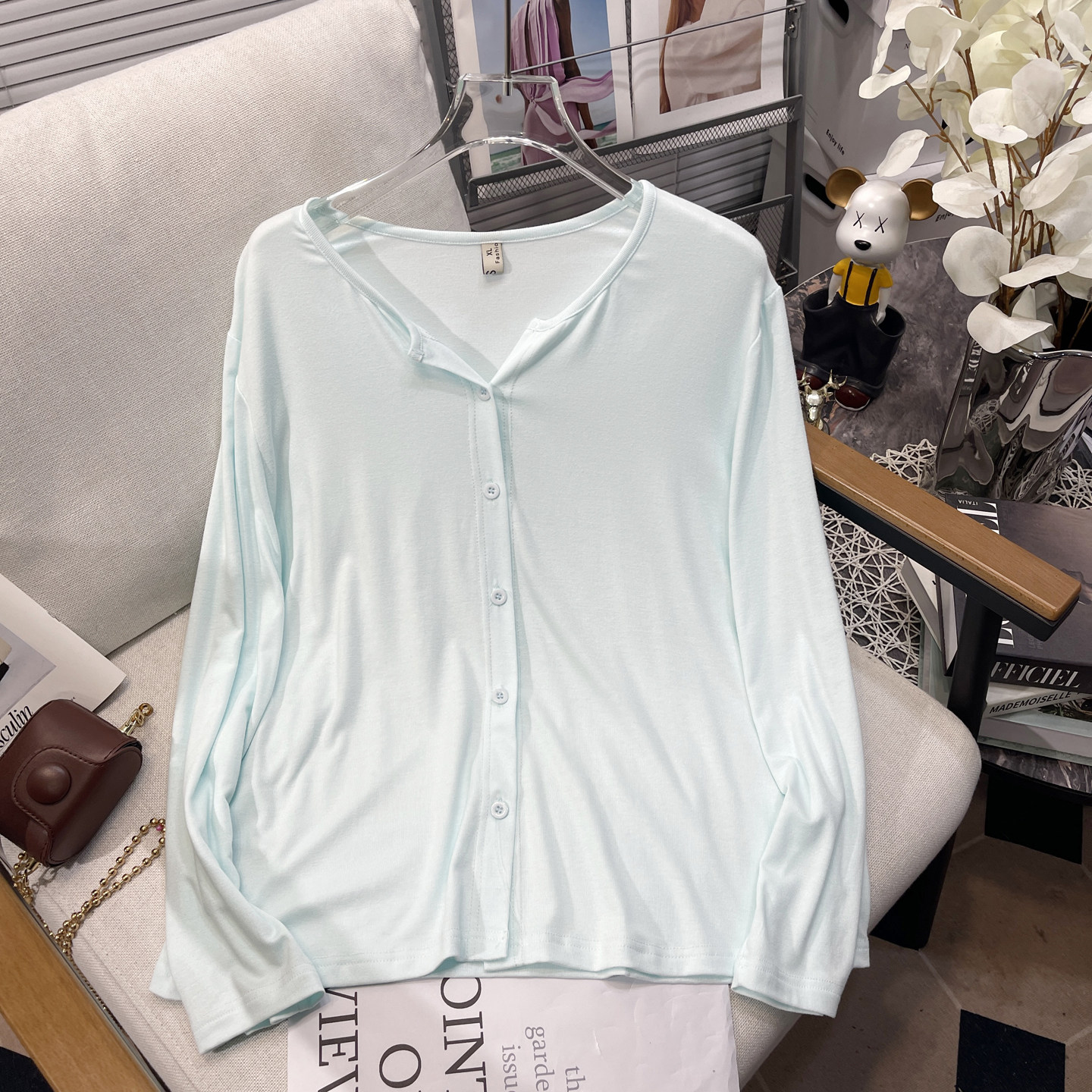 胡子叔大码女装夏季新款韩系简约圆领长袖开衫T恤女胖mm显瘦上衣,女装/女士精品,大码内搭,淘宝优惠券,粉丝福利购,淘宝优惠卷