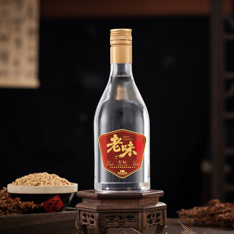 【清香新品】石花红标老味42度清香型白酒口粮酒酒厂直发500mL/瓶
