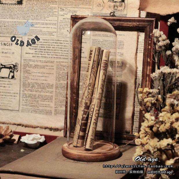 复古软装love爱情主题纸卷咖啡厅酒吧橱窗装饰陈列布景摄影道具