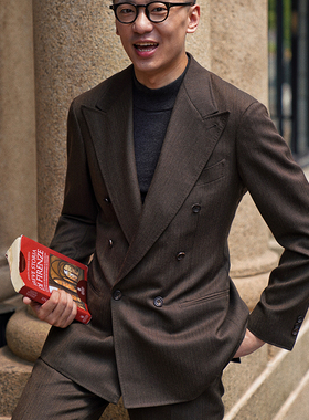 CM那不勒斯皇后Hollandsherry伦敦系列全麻衬重磅羊毛精纺套装177