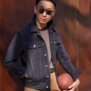 CM那不勒斯皇后日产重磅棉麻混纺牛仔咔叽工装布劳森夹克131