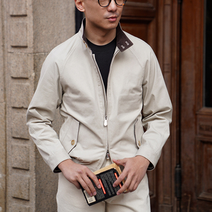 CM那不勒斯皇后米灰色棉混纺防泼溅G9大挂面哈灵顿夹克242