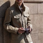 CM那不勒斯皇后橄榄绿重磅高密度亚麻大挂面防泼溅M65战地夹克129