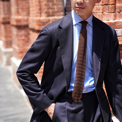 CM那不勒斯皇后Hollandsherry伦敦系列全麻衬重磅羊毛精纺套装174