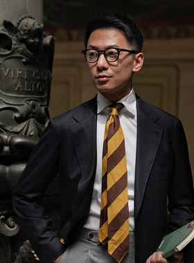 CM那不勒斯皇后意式铜扣藏青色羊绒混纺全麻衬blazer西装上衣48