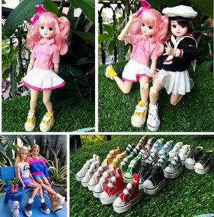 6分娃娃芭芘丽佳AZ珍妮OB丽芙夏芙可穿帆布鞋 特价清仓处理