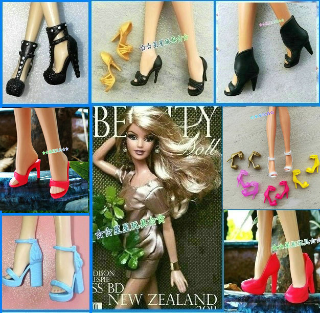 新款正散货6分娃娃鞋子配件 珍藏版ST复刻超模FR娃娃能穿的高跟鞋