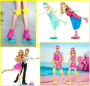 正散货6分娃娃可儿心怡licca珍妮小布丽佳可穿冰刀鞋溜冰鞋轮滑鞋