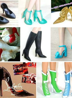 Fashion Royalty FR2 美芝6分超模娃娃 细高跟浅口尖头鞋凉鞋靴子