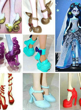 正散玩具娃娃配件monster high怪物高中童话鞋子靴僵尸新娘G3三代