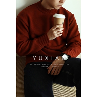 情侣 重磅羊毛巴素兰精纺新年圣诞红色毛衣针织衫 新禧贺岁系列