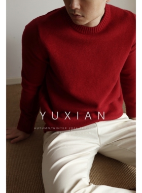 【新年特辑】重磅羊毛混纺圣诞红色毛衣保暖本命年马年情侣男女冬