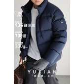 新国标700蓬鹅绒服立领面包羽绒服休闲商务外套 极寒90大白鹅