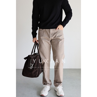 零 款 束缚纯棉直筒水洗牛仔裤 男四季 休闲商务长裤 YUXIAN老钱风