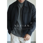 垂顺平纹翻领夹克休闲商务口袋外套男士 纵航蓝野系列 春秋季