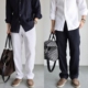YUXIAN意式 春夏 商务通勤男士 100%亚麻色织长裤 吸湿透气直筒休闲裤