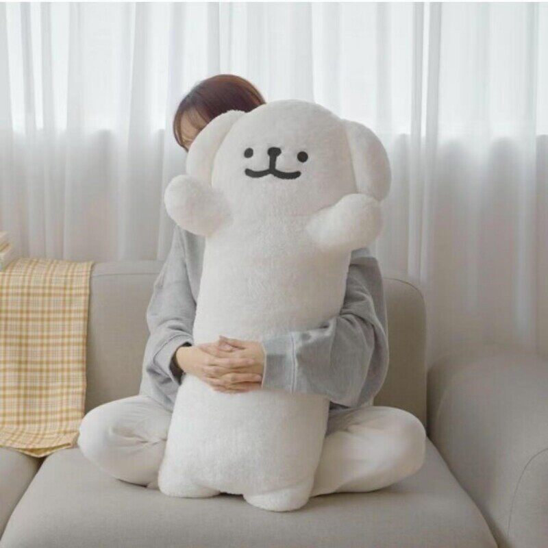 线条小狗玩偶大号女生睡觉抱枕可爱超软毛绒玩具生日礼物送女朋友