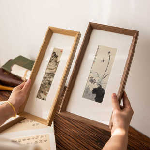 饰摆件裱画挂墙用品 摆台相框客厅装 新中式 书法字画加长横竖款