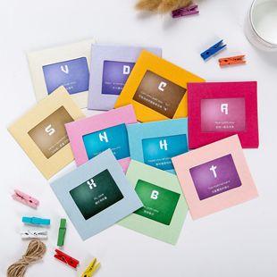 3寸456寸78寸悬挂纸质相框简约创意照片墙组合卡纸画框送夹子麻绳