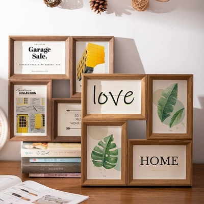 创意组合相框空框四宫格6寸摆台