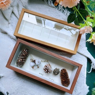 中空3 5cm立体宫格相框手工diy创意装裱植物干花果实贝壳标本画框