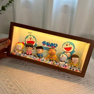 手办收纳立体中空5cm相框手办娃娃公仔玻璃展示框盲盒收纳盒挂墙