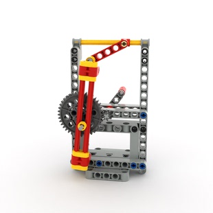 小小工程师国产积木机器人齿轮机械科技拼装 快速返回机构教具套装