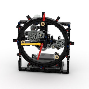 小小工程师国产积木齿轮工程机械组模型拼装发条钟摆电动机械钟