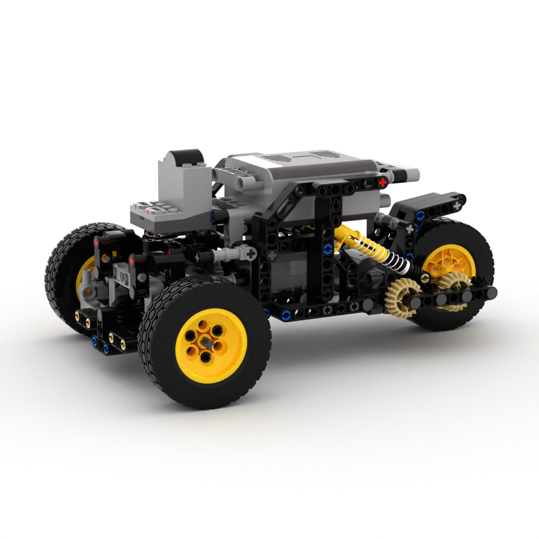 小小工程师国产积木电动遥控车机械组模型拼装三轮转向车MOC套装