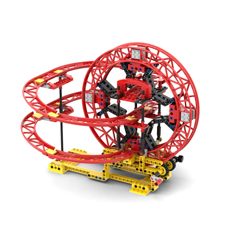 积木过山车立体轨道科技散件立体