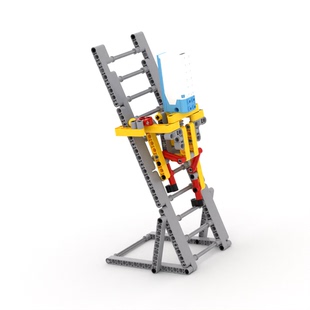 小小工程师国产积木齿轮机械组模型拼装爬楼机器人MOC套装充电款