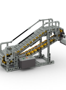 小小工程师国产积木电动齿轮工程机械组科技教育拼装电动扶梯GBC