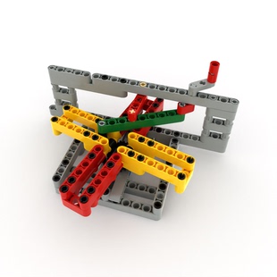 小小工程师国产积木机器人齿轮机械科技拼装 日内瓦机构教具套装