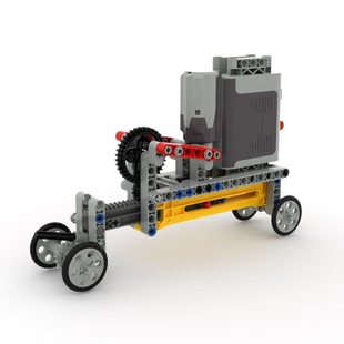 小小工程师小颗粒国产积木机器人齿轮机械科技拼装 伸缩车教具套装