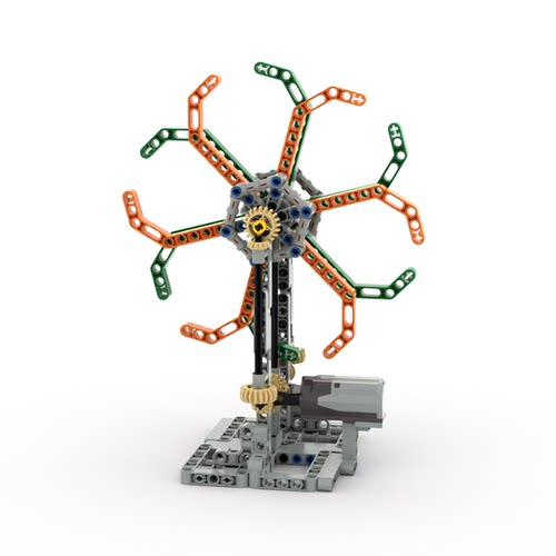 小小工程师国产积木齿轮工程机械组模型拼装风车机器人教具套装
