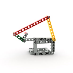 小小工程师国产积木机器人齿轮机械科技拼装 四连杆机构教具套装