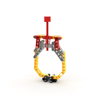 小小工程师国产积木机器人工程机械齿轮科技拼装 多连杆机械爪套装