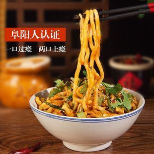 阜阳特产正宗格拉条子特色筋道粗面速食热干面安徽格拉条特色小吃