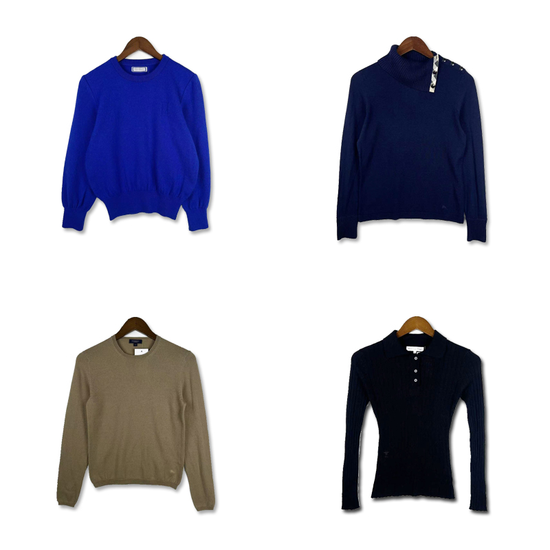 vintage复古中古法国意大利制欧美时尚宽松男女款长袖套头毛衣T33