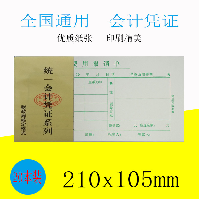 费用报销单凭证纸35开支出付款凭证通用财务财会用品计记凭证票据 - 实物图