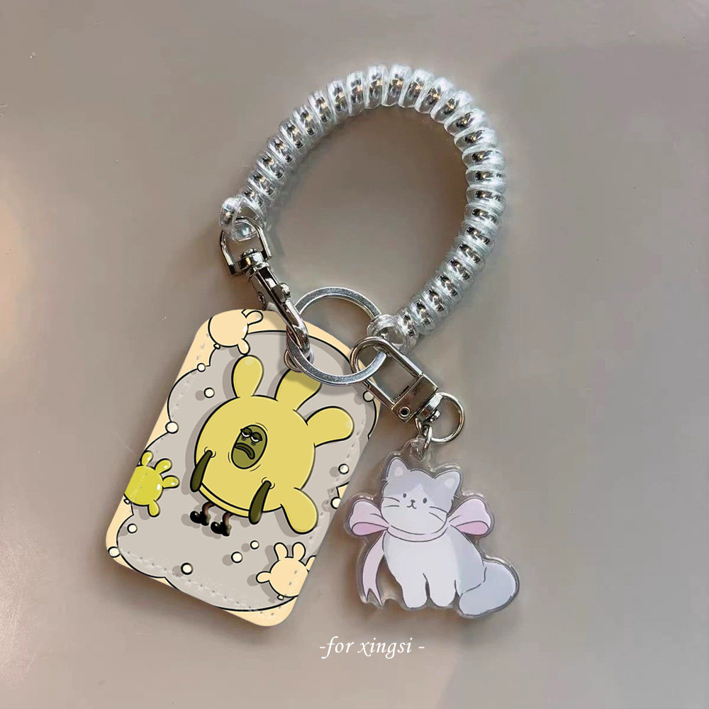 海绵宝宝联名手套鱼门禁小卡nfc感应保护套可爱卡通挂件包防丢绳