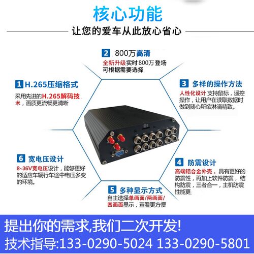 有轨高铁4路NVR车载硬盘录像机